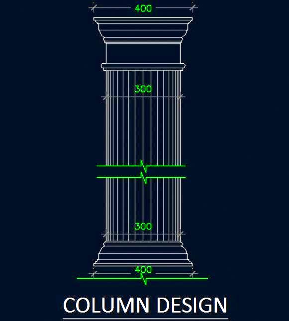 Architectural Column Design DWG- Free CAD Block Download